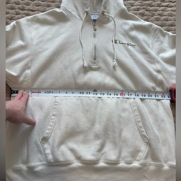 Champion Reverse Weave Quarter Zip Hoodie Size L - Picture 5 of 6